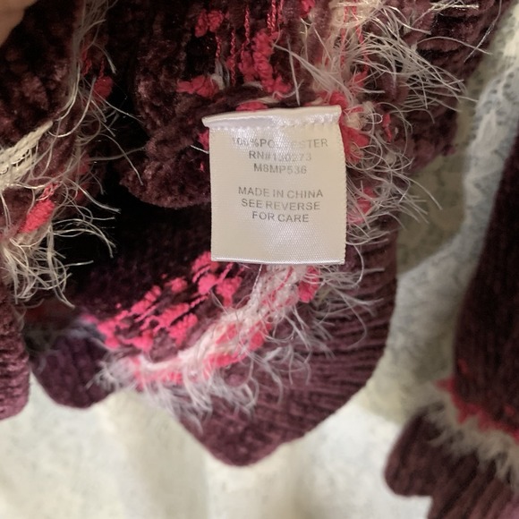 Wrangler Womens LARGE Sweater Purple Abstract Print Super Soft - Picture 3 of 6